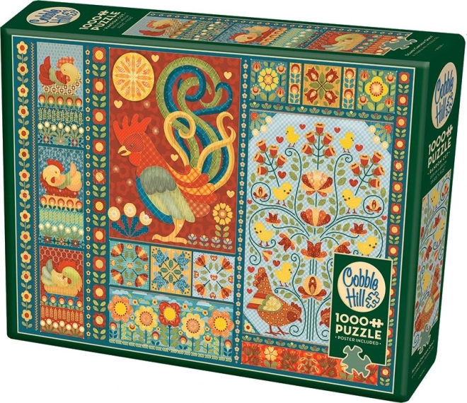 Cobble Hill skandináv csirke hímzett takaró puzzle 1000 darab