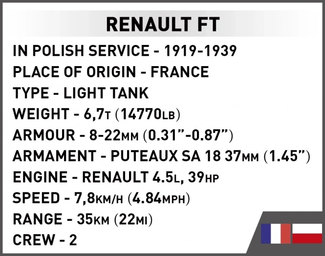 nagy háború Renault FT győzelmi tank 1920