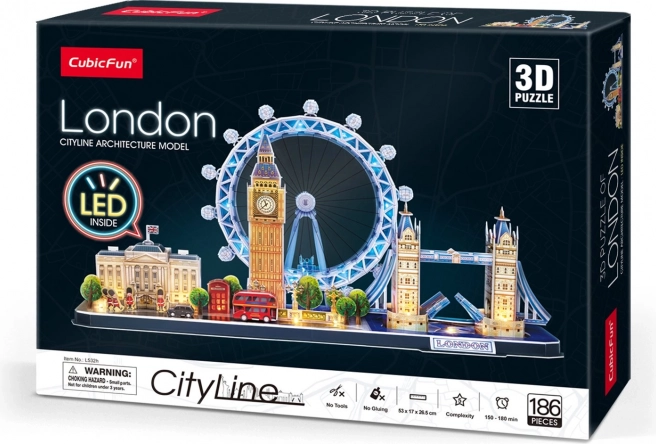 3D Puzzle Cityline LONDON LED világítással