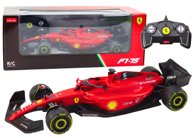 Zdalnie sterowana Ferrari F1-75 piros versenyautó 1:18