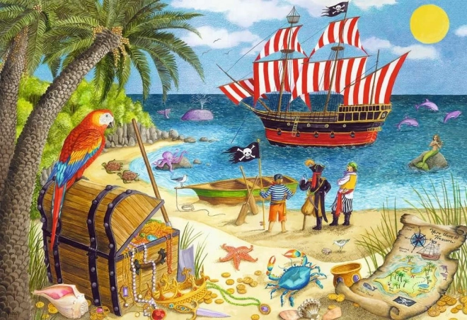 ravensburger kalózok és sellők puzzle 2x24 darabos készlet