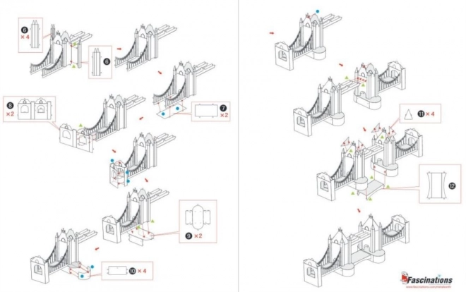 3D puzzle toronyhíd fém föld