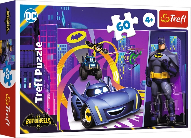 Trefl puzzle batman és batwheels 60 darabos