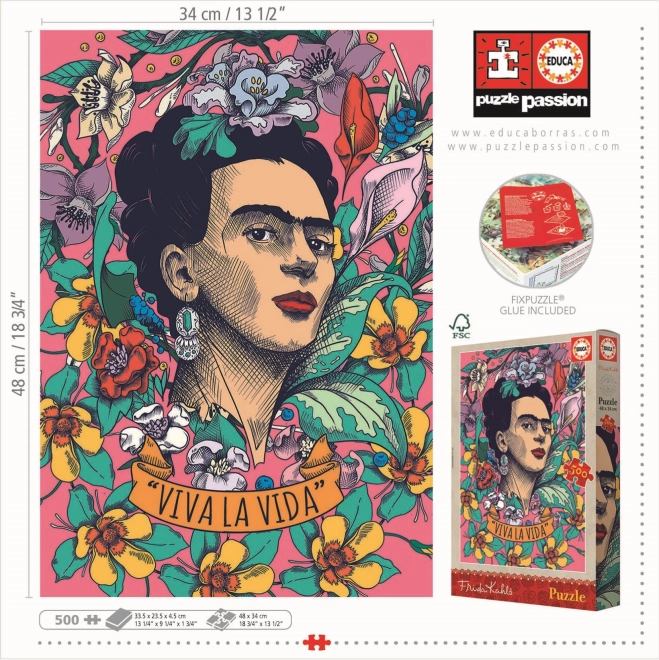 Frida Kahlo: Viva la Vida 500 darabos puzzle