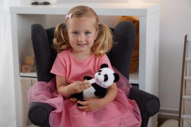 Interaktív panda üveggel
