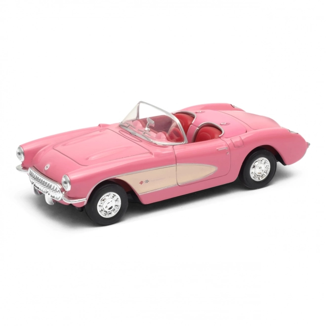 Chevrolet Corvette 1957 Rózsaszín Kabriolet Modell