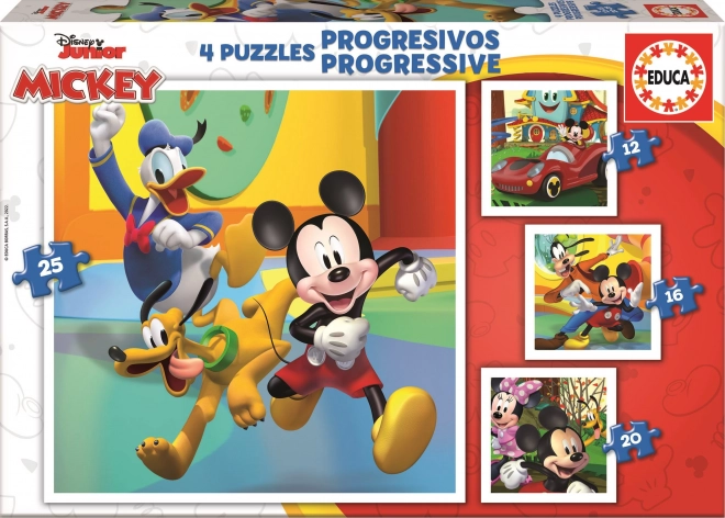 mickey és barátai 4 az 1-ben puzzle