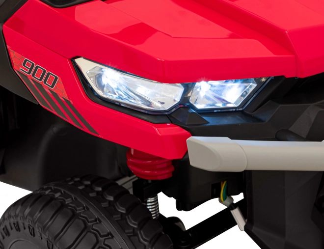 Auto Pick-Up Speed 900 pro gyerekek Piros + 4x4 hajtás + mozgó pumpa + csomagtér + távirányítás + lapát + LED audio