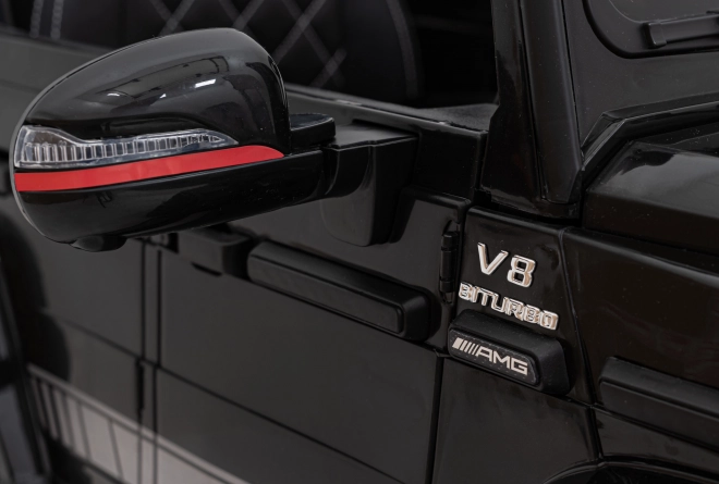 Mercedes AMG G63 gyerekeknek fekete + távirányító + MP3 LED + lassú indítás + EVA + övek
