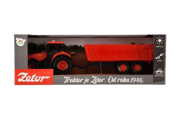 Zetor traktor utánfutóval