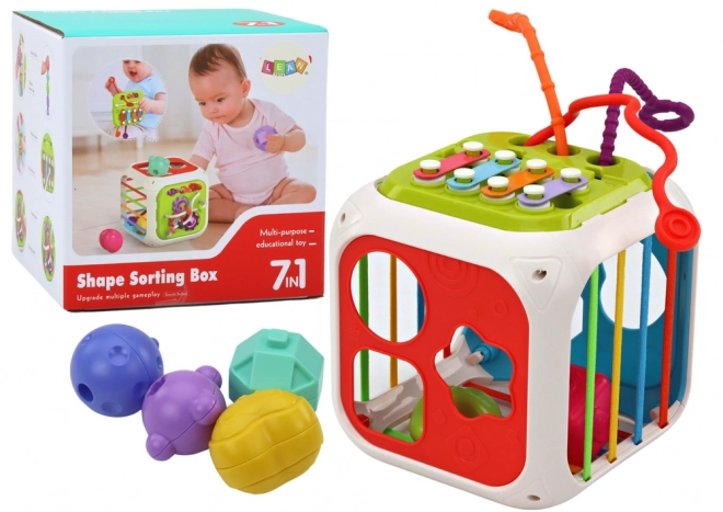 Oktató kocka babáknak 7 az 1-ben