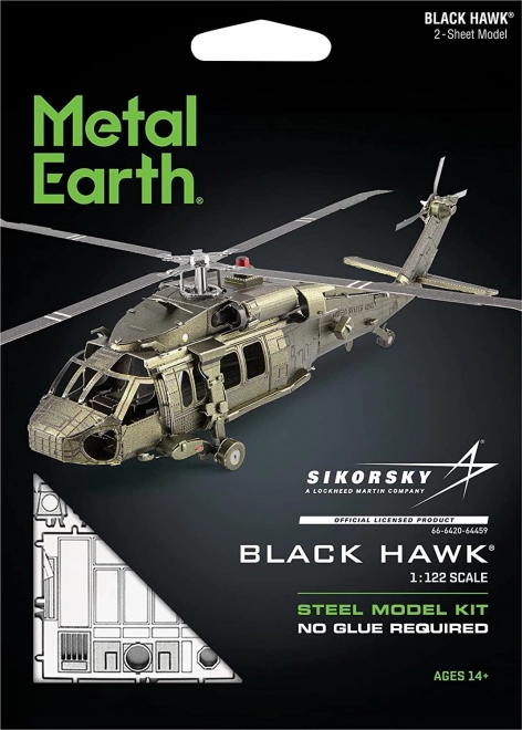 Metal Earth 3D puzzle Fekete Sólyom helikopter