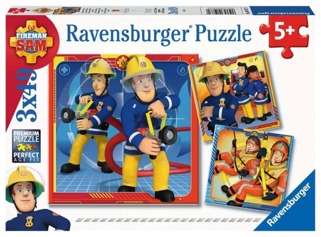 Ravensburger tűzoltó Sam mentőakció 3x49 darabos puzzle