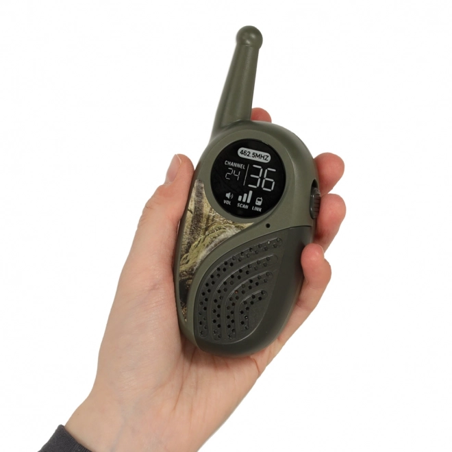 Gyerek Walkie Talkie készlet központi egységgel khaki színben