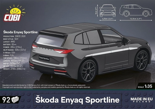 Kobi Skoda Enyaq Sportline építőjáték készlet