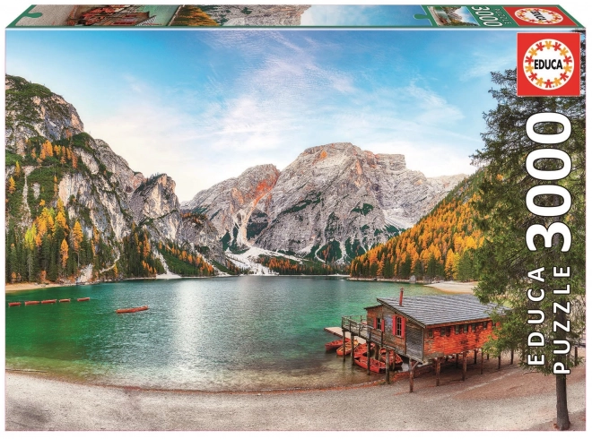 Educa puzzle, Braies tó ősszel, Olaszország, 3000 darab