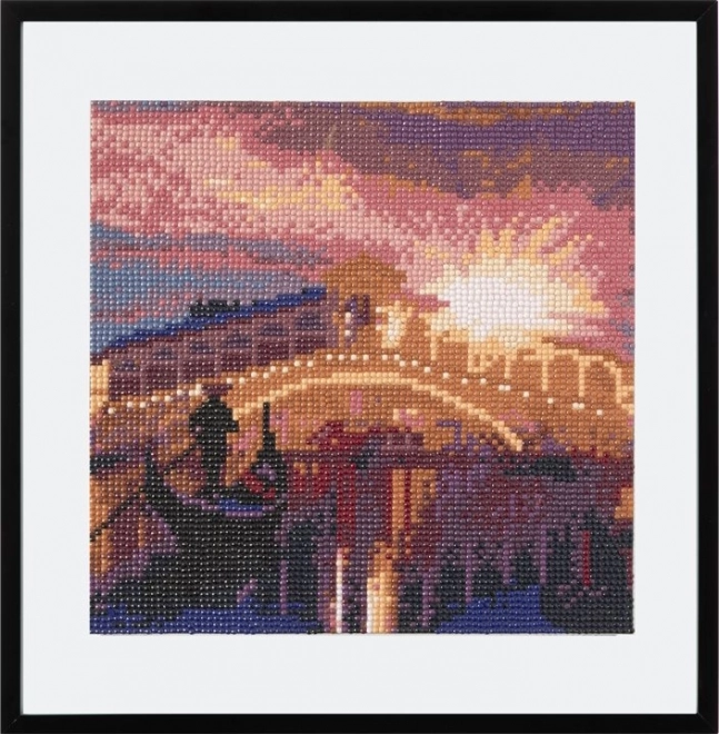 Diamántfestés Rialto híddal 30x30 cm