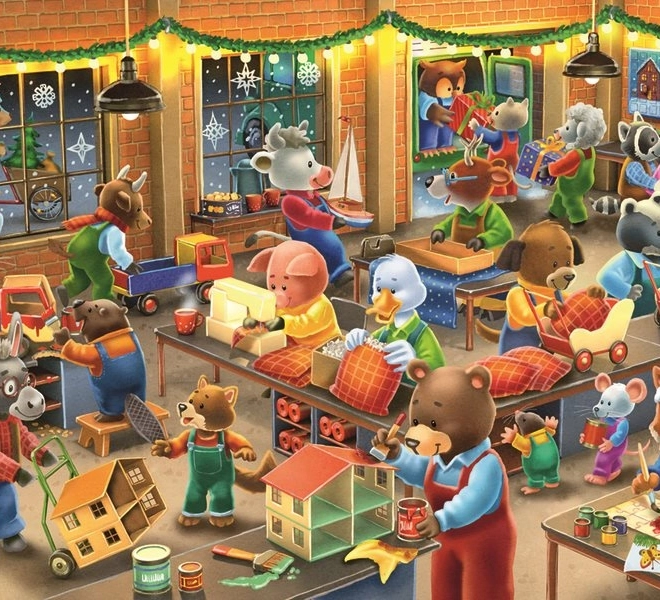 Ravensburger puzzle Karácsonyi varázslat a játékgyárban 2x12 darab