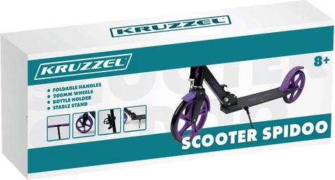 Összecsukható városi roller nagy kerekekkel (200 mm) gyerekeknek – lila