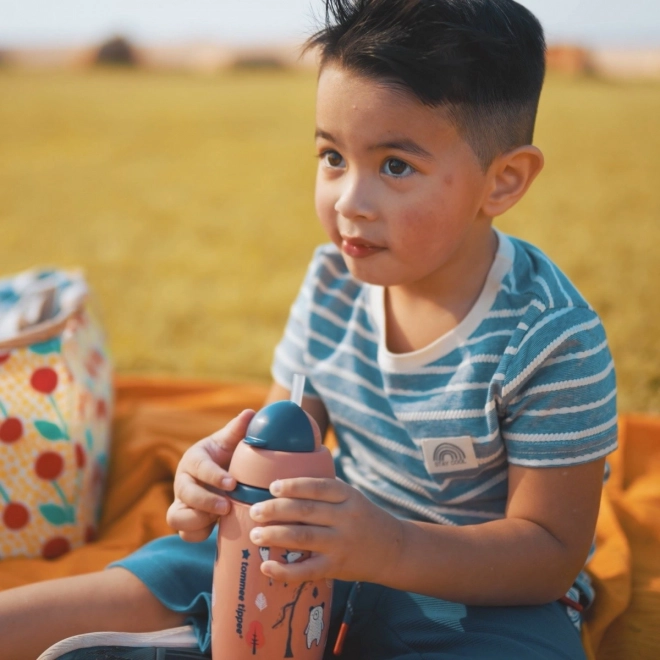 SuperStar csöpögésmentes pohár szívószállal gyerekeknek, 12+, 266 ml, rózsaszín