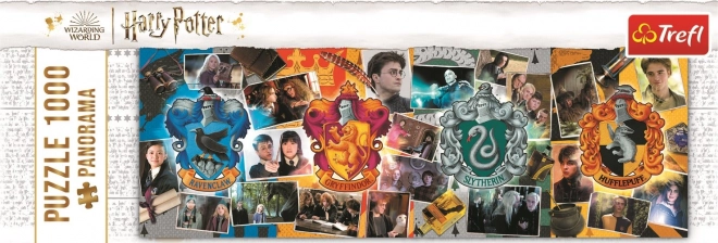 Harry Potter négy roxforti ház panoráma puzzle 1000 darabos