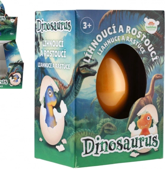Növekvő dinoszaurusszal ellátott tojás 6 cm