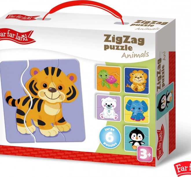 Puzzle ZigZag Állatkák Mesebeli Vidék 6 Kép