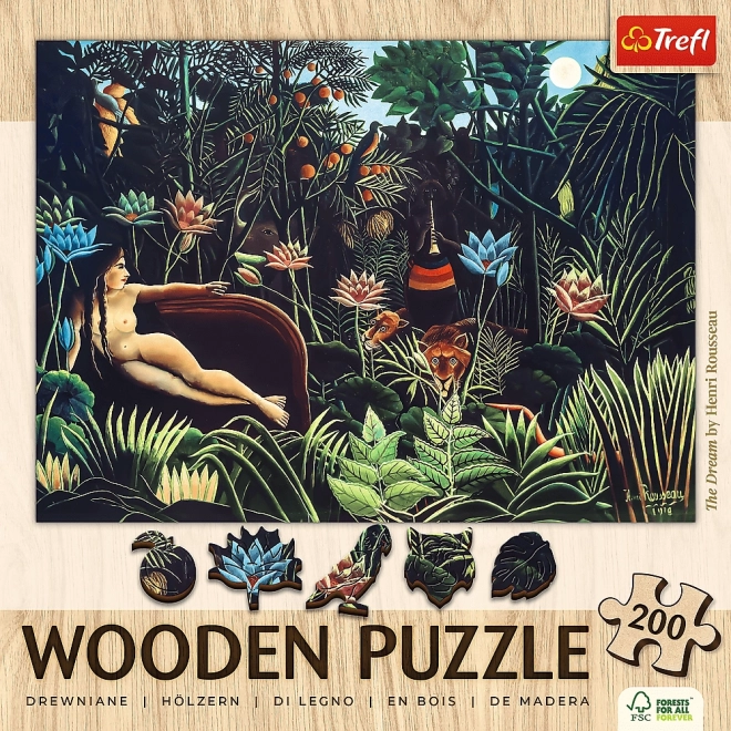 Fadis fa puzzle 200 darab Henri Rosseau álma