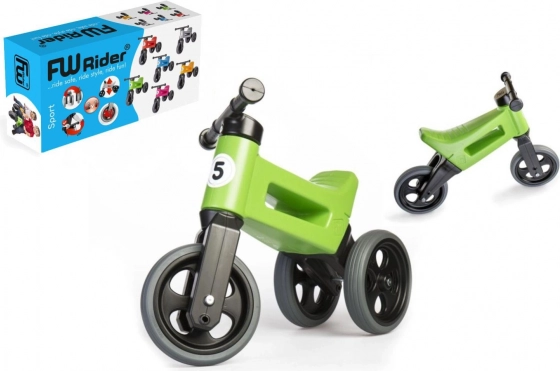 FUNNY WHEELS Rider Sport 2 az 1-ben futóbicikli gyerekeknek – Zöld