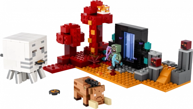 Minecraft Zaséta a Nether Portálnál LEGO készlet