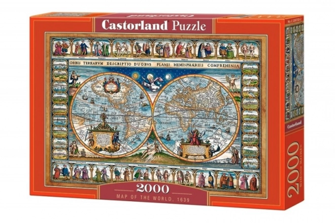 Castorland Puzzle A Világ Térképe 1639-ből, 2000 Darabos