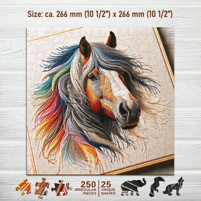 Fából készült puzzle Finom Ló 250 darabos