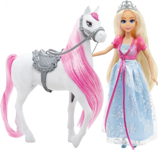 Ló kantárral és nyereggel