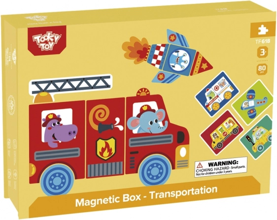Tooky Toy Mágneses Montessori Szekrény 80 Darabbal
