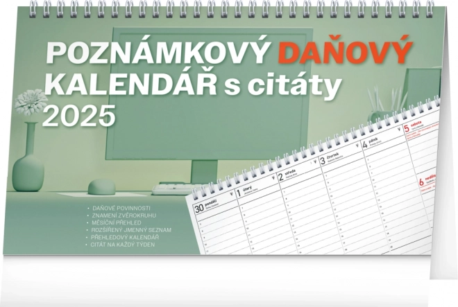 Notique adónaptár asztalira idézetekkel 2025