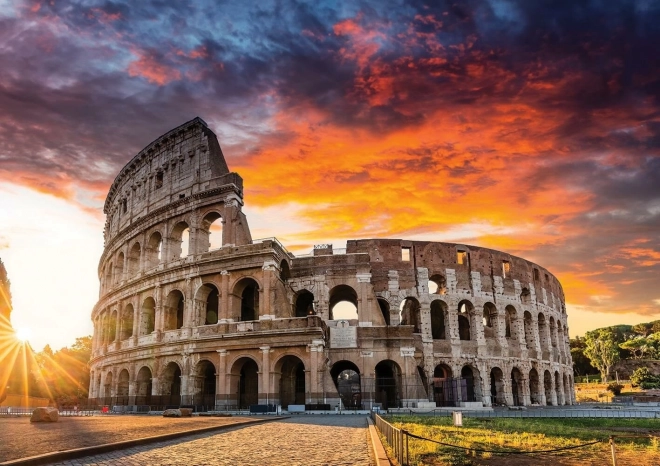 Lenyugvó nap a Colosseumnál 1000 darabos puzzle
