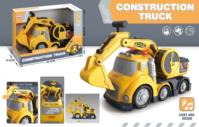 Kotrógép City Truck fény- és hanghatásokkal