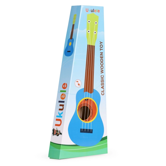 Gyerekeknek szánt fa ukulele 4 nylon húrral