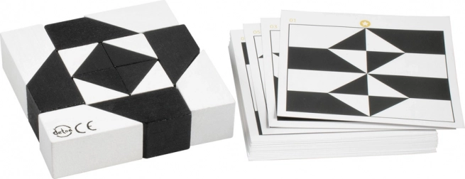 Detoa tangram fekete‑fehér logikai játék