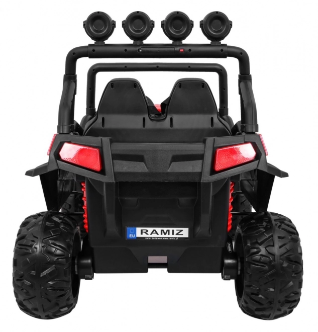 Gyerek elektromos autó 4x4 kárpitozással, MP3 és fényhatásokkal