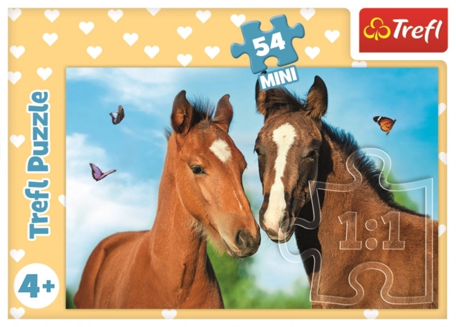 Trefl puzzle kedves állatok: lópár 54 darabos