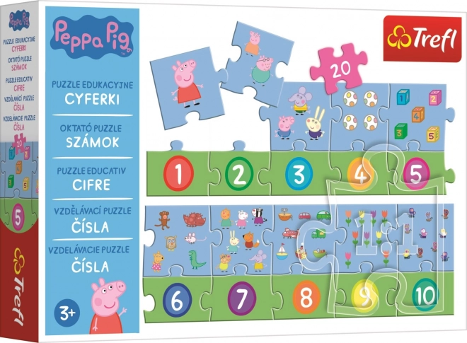 Peppa malac oktató puzzle: számok