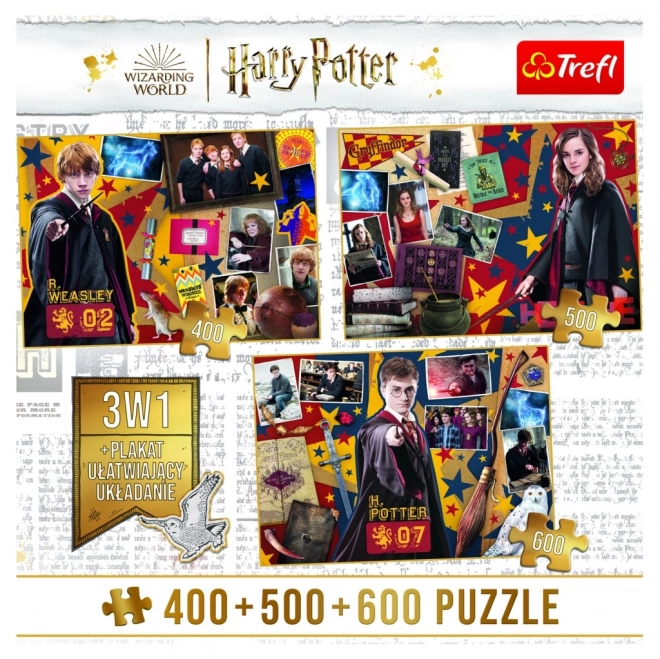 Trefl puzzle harry potter: Ron, Hermione és Harry 400 + 500 + 600 darab