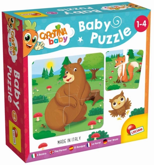 Carotina bébi erdei állatos puzzle