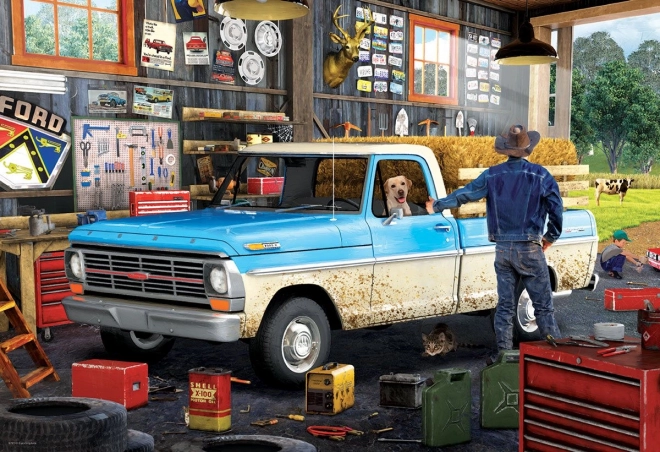 Pickup Truck puzzle fém dobozban