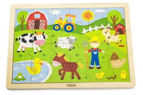 Viga fa puzzle farm 24 darab