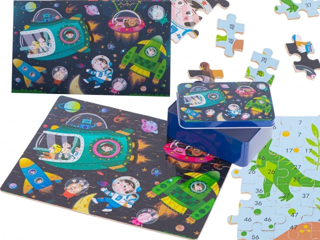 Űr kaland puzzle gyerekeknek 100 darab