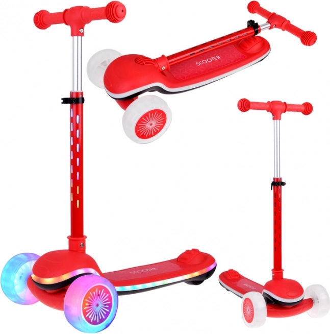 Gyermek egyensúlyozó roller fénnyel és zenével – Piros