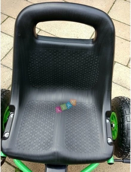 Pedálos levegős gokart + Felfújható gumik + Állítható ülés – Zöld