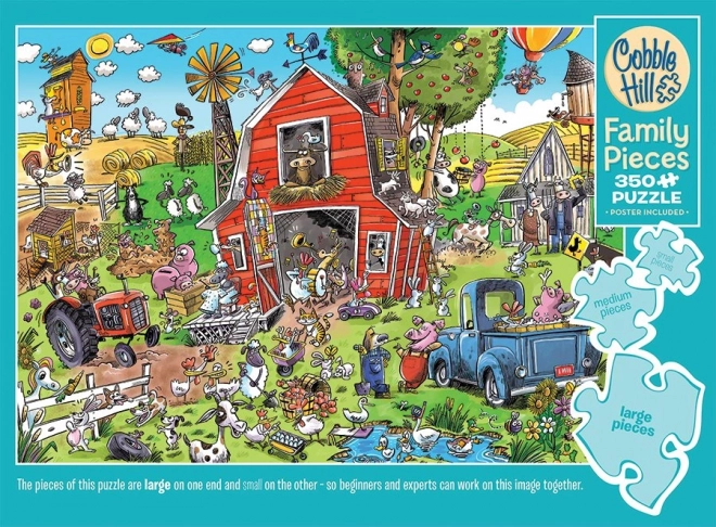 Családi puzzle Kalandos Farm COBBLE HILL 350 darab